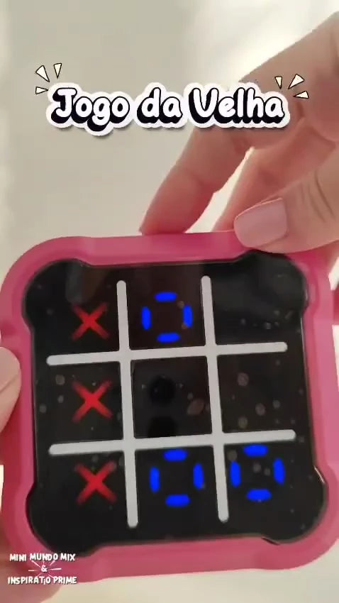 Jogo Da Velha Eletrônico 3 Em 1 Compacto Portátil Educativo