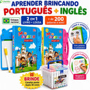 Livro Sonoro Interativo para Crianças Português e Inglês Livro Ilustrado Bilíngue  Brinquedo Educativo Sensível ao Toque