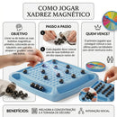 Jogo De Xadrez Tabuleiro Magnético Lógica Estratégia Esferas Com Imã Brinquedo De Familia