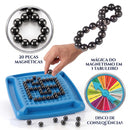 Jogo De Xadrez Tabuleiro Magnético Lógica Estratégia Esferas Com Imã Brinquedo De Familia