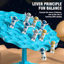 Jogo de Equilíbrio Espacial com 67 Peças, Tabuleiro de Astronauta, Brinquedo de Empilhar e Jogo Familiar para Crianças